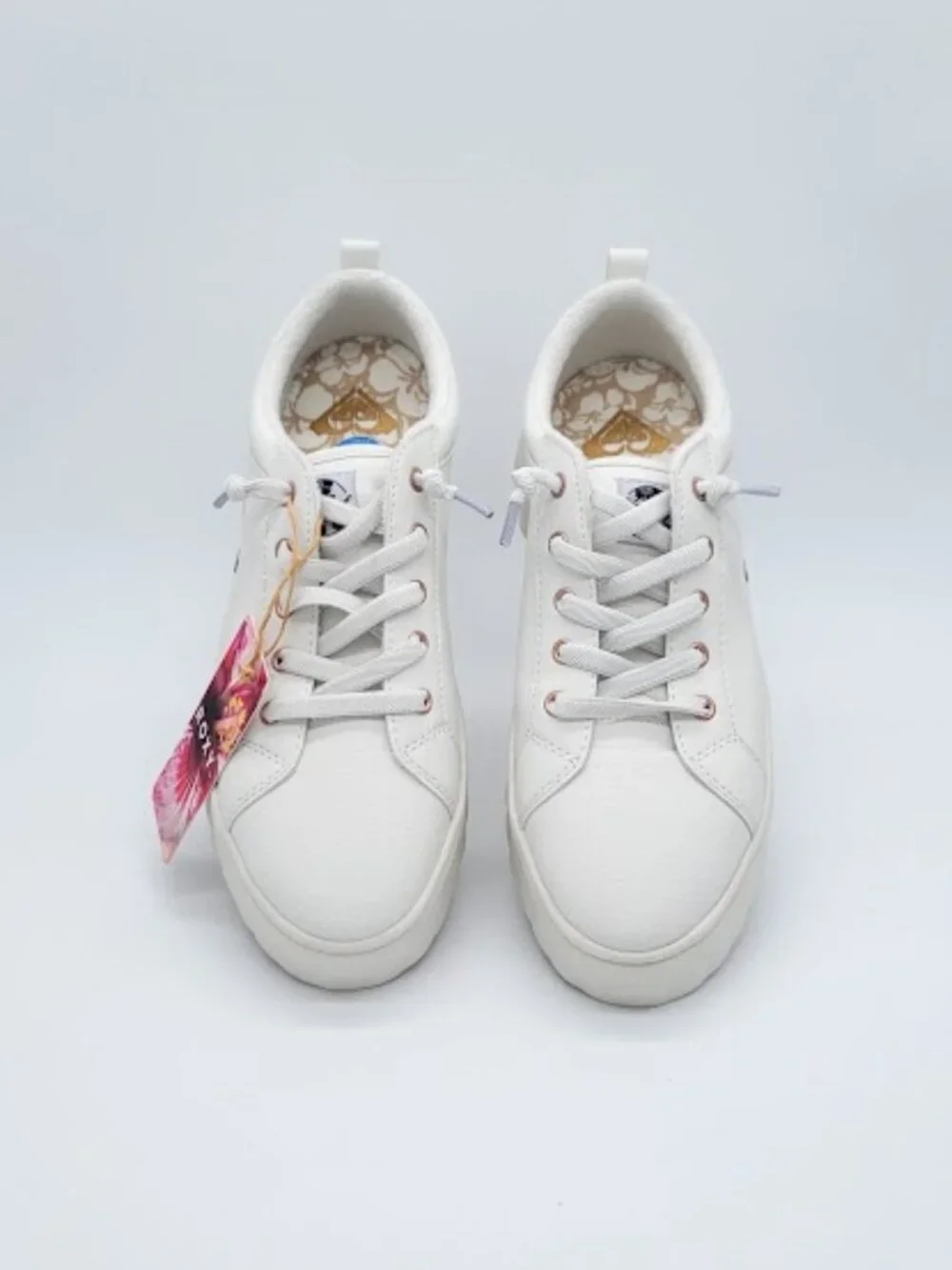 ROXY Women’s Sheilahh White Low Top Platform Sneakers Size 9 NWT